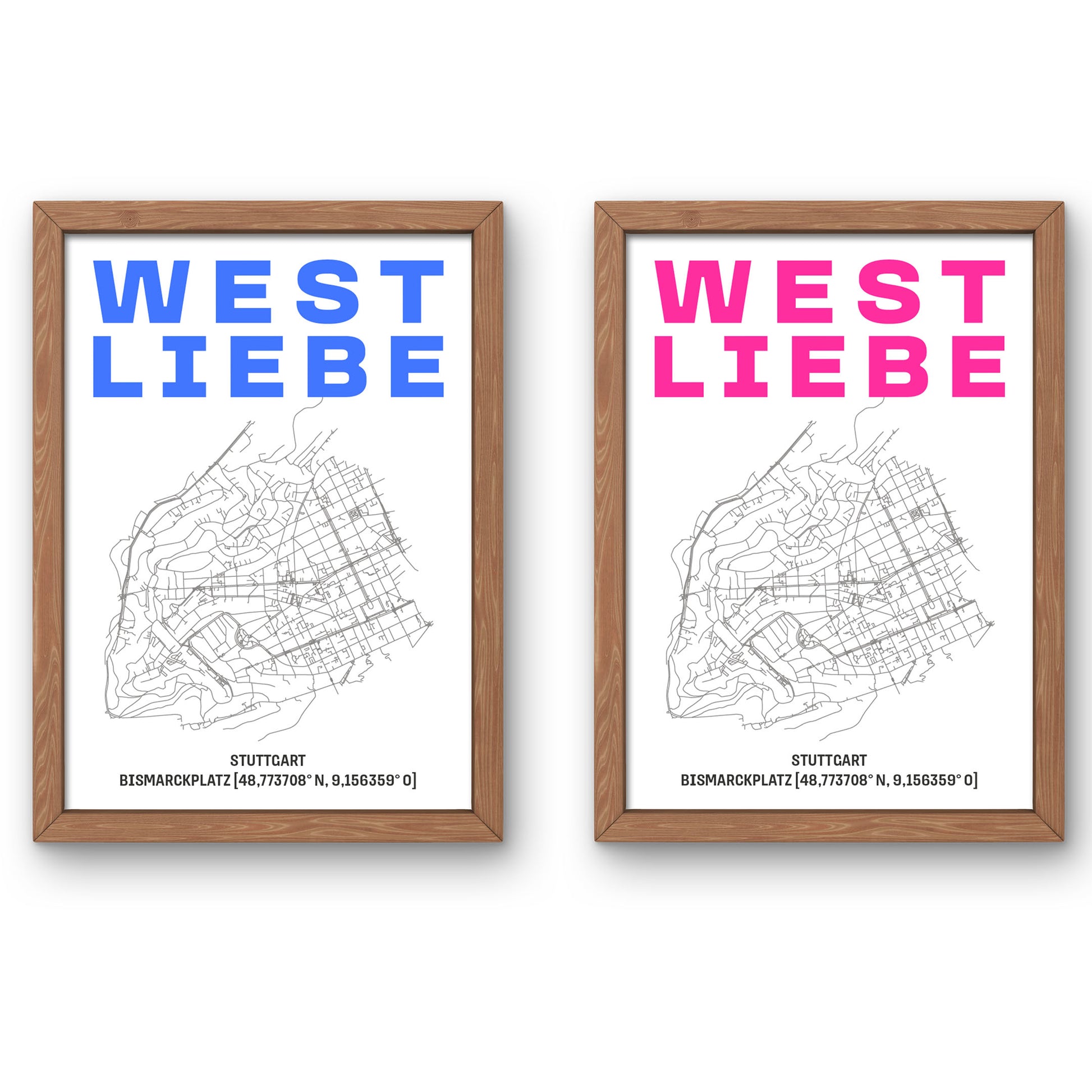 WEST LIEBE Print DIN A3 Bismarckplatz Siebdruck