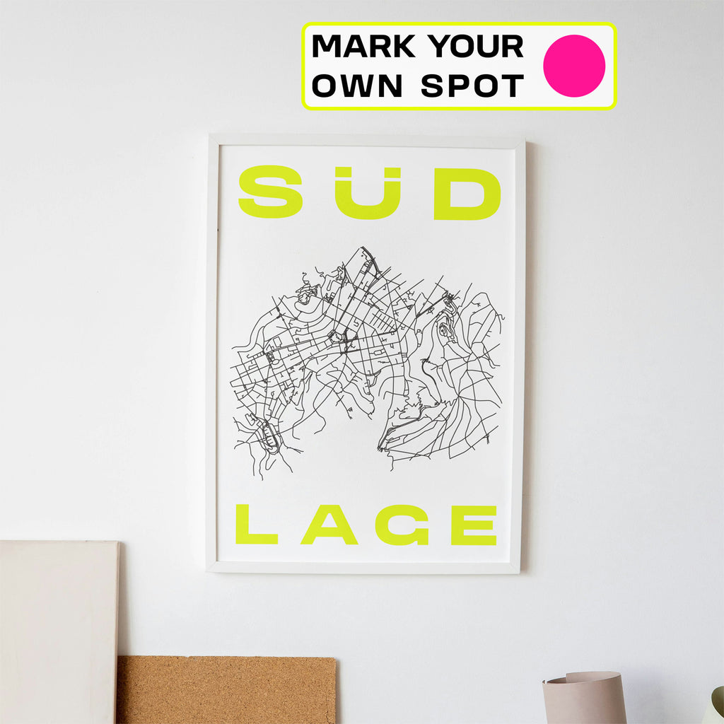 SÜD LAGE Karte - personalisierbar